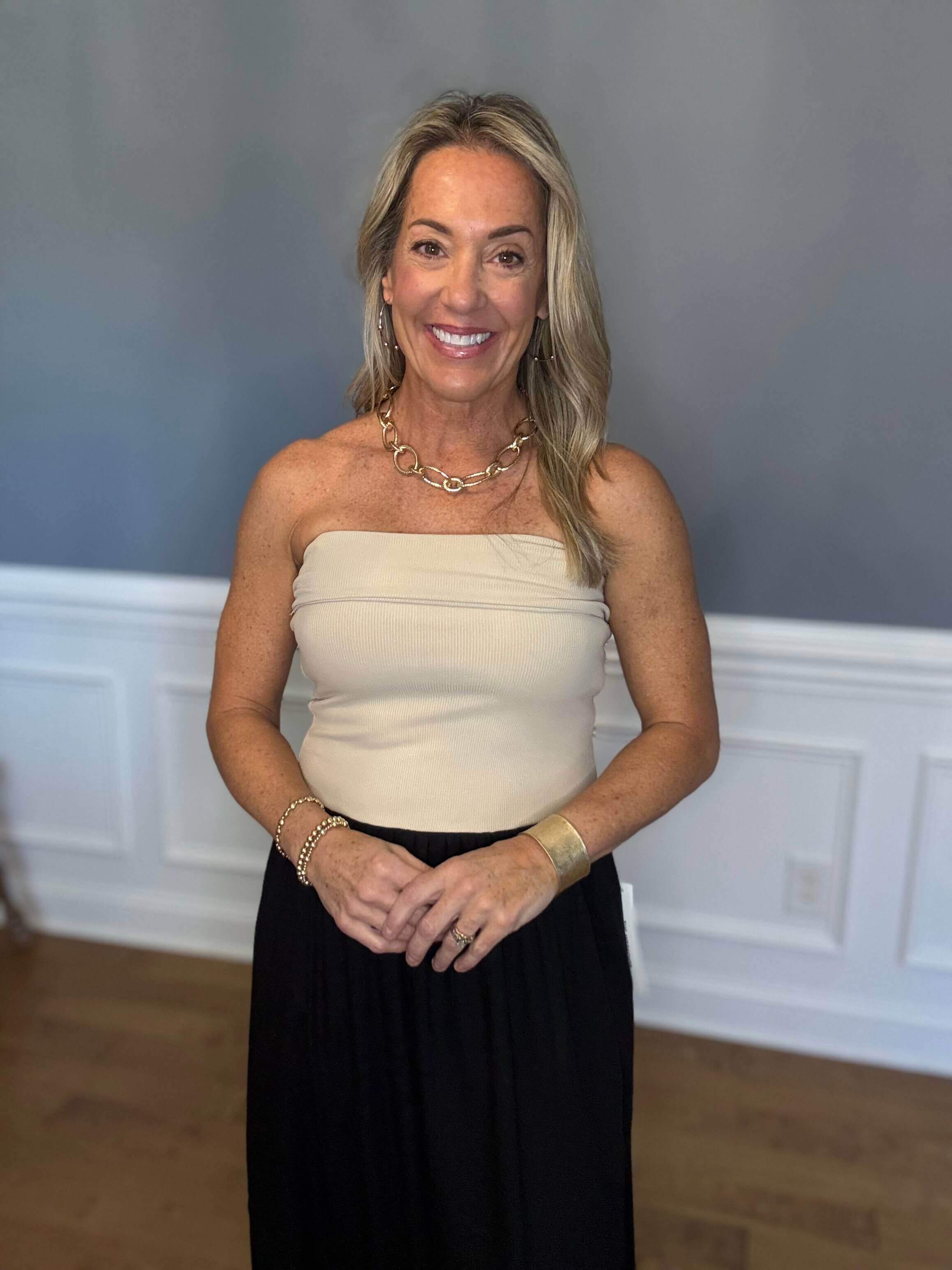 Hammered Gold Textured Necklace