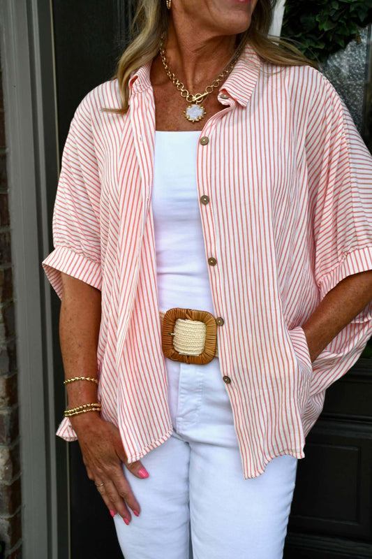 Addison Stripe Button Up