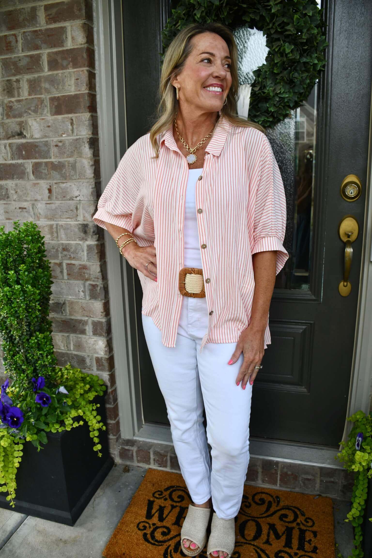 Addison Stripe Button Up