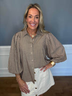 Addison Stripe Button Up Blouse