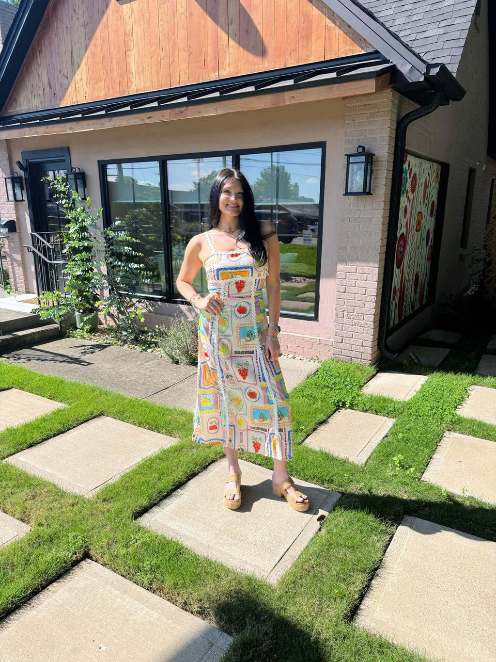 Faith Fruit Print Maxi