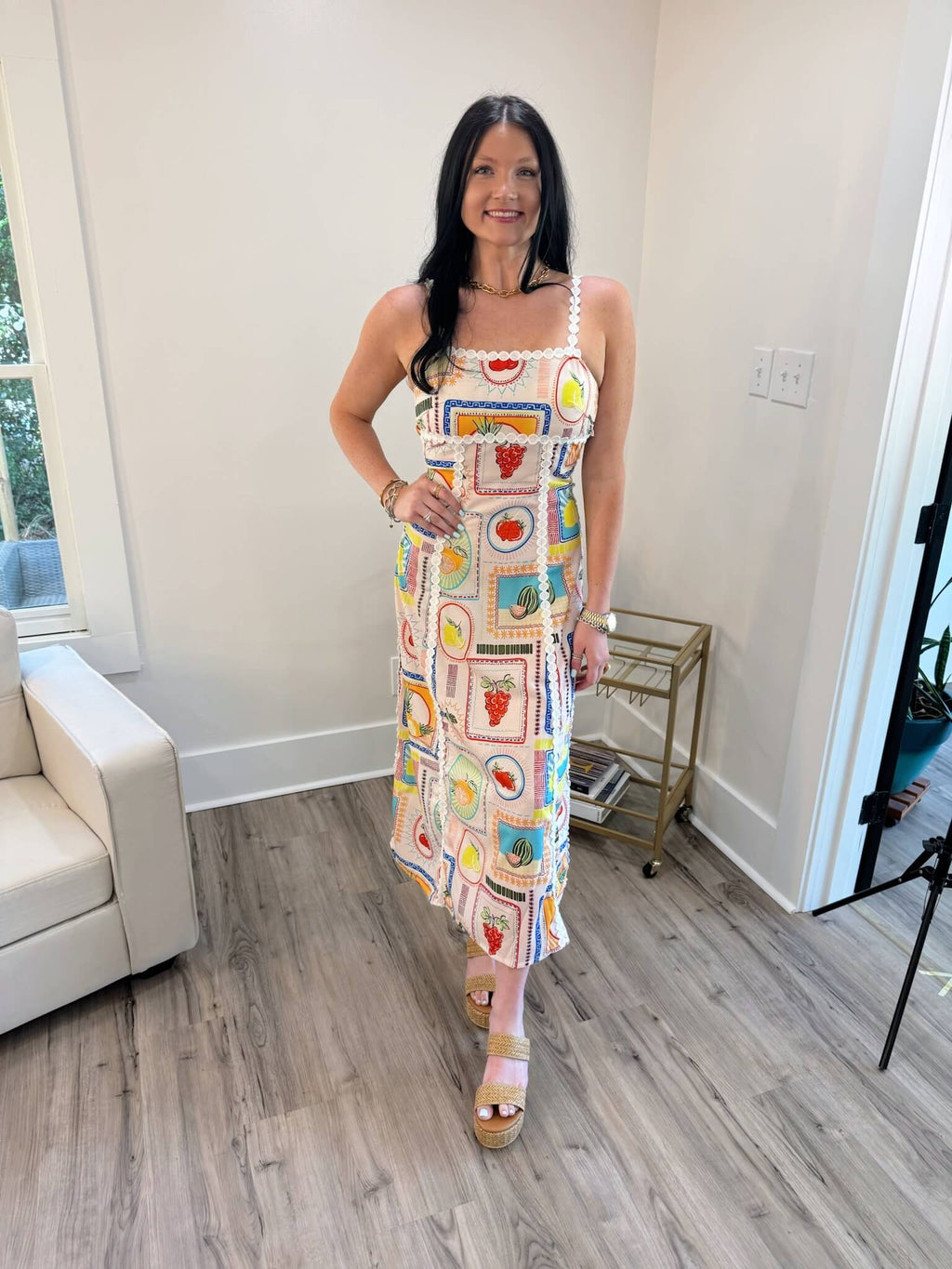 Faith Fruit Print Maxi