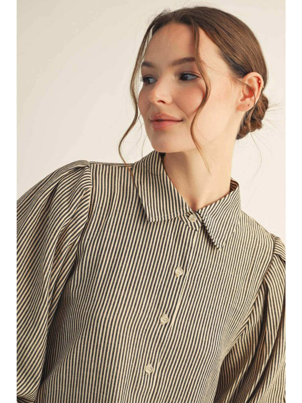 Addison Stripe Button Up Blouse