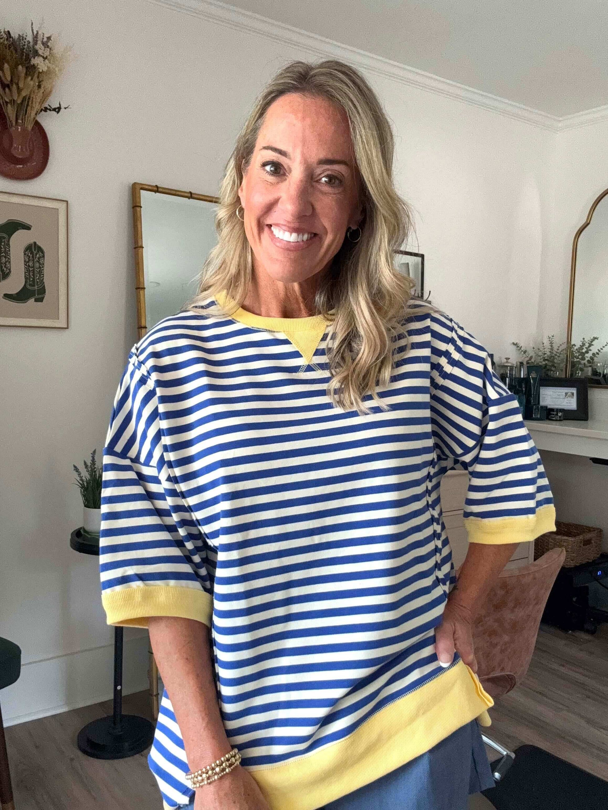 Susan Stripe Knit Top