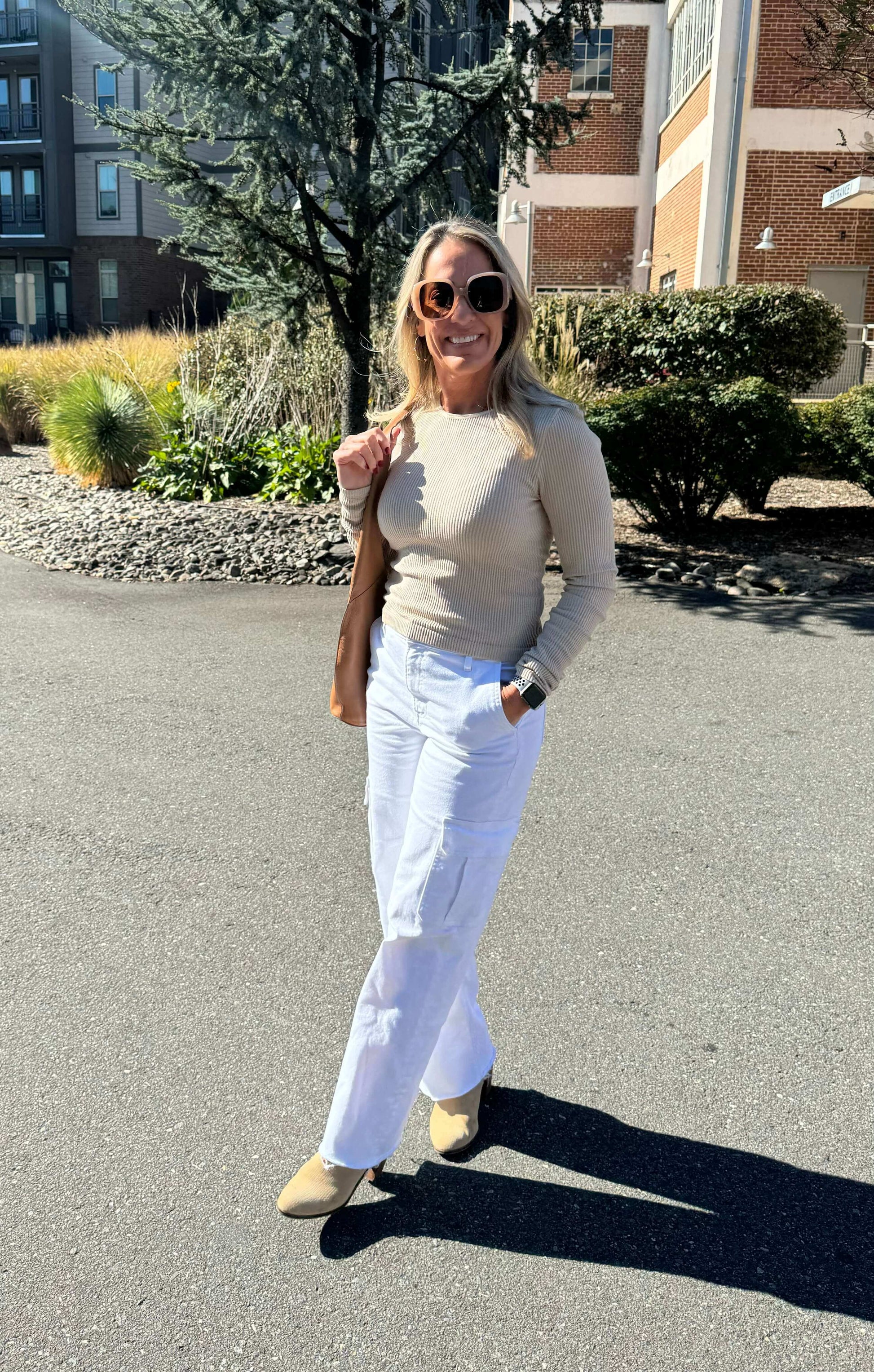 Rachel Ribbed Long sleeve (Oat Milk)