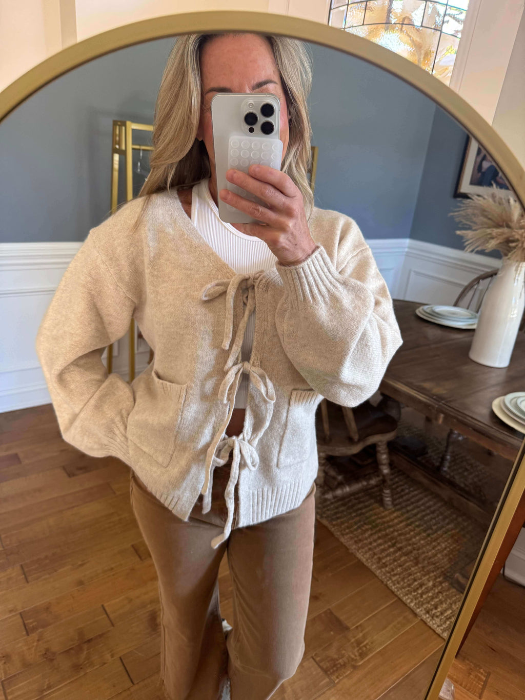 Rachel Oatmeal Cardigan