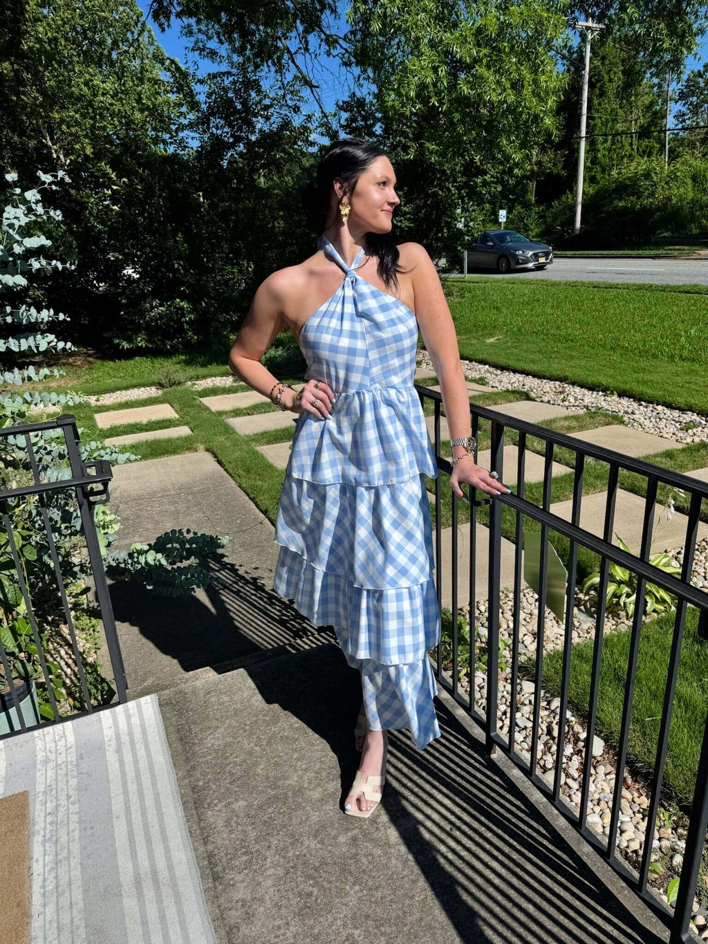 Tara Plaid Halter Dress