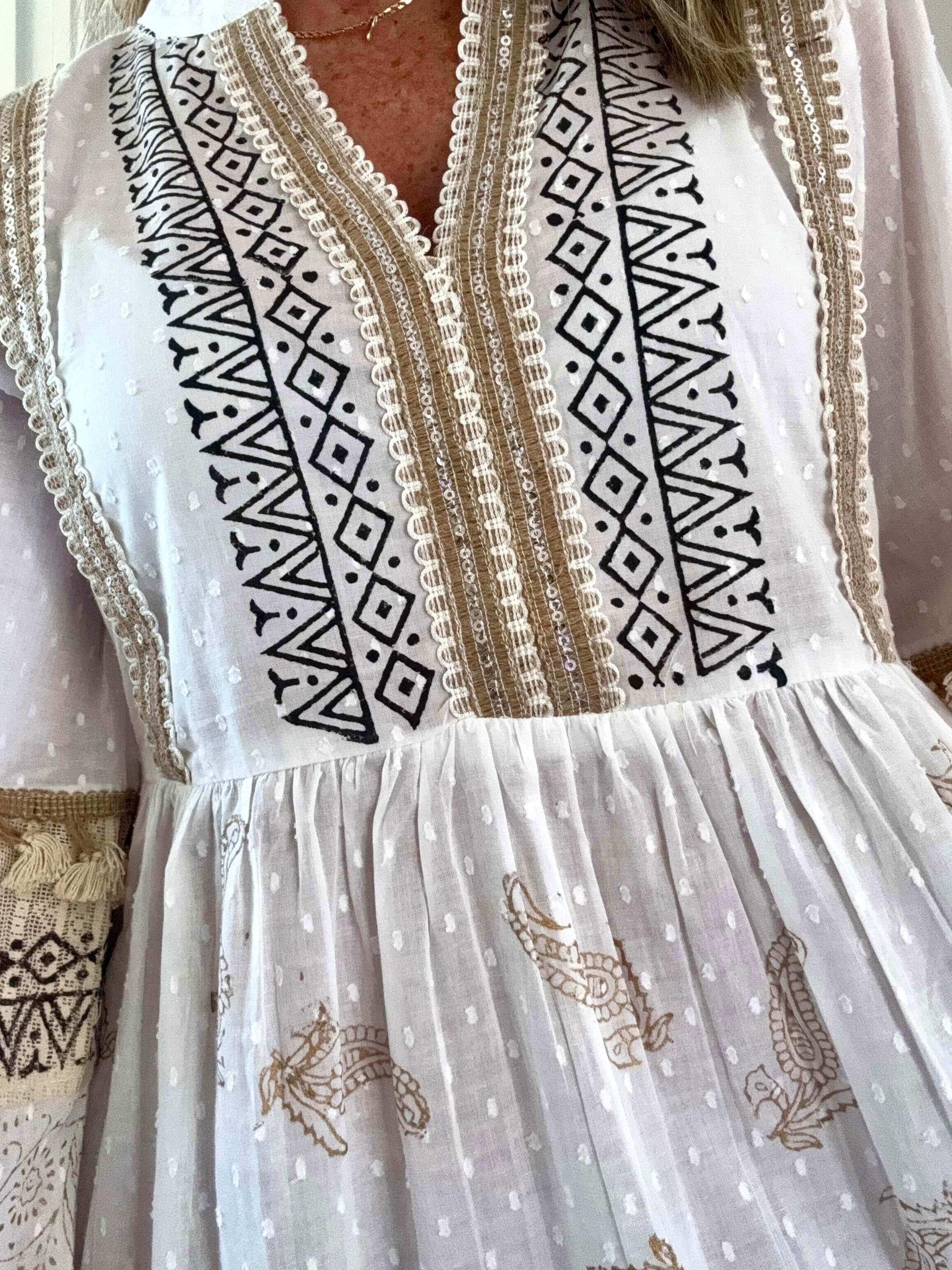 Paisley Tassel Dress