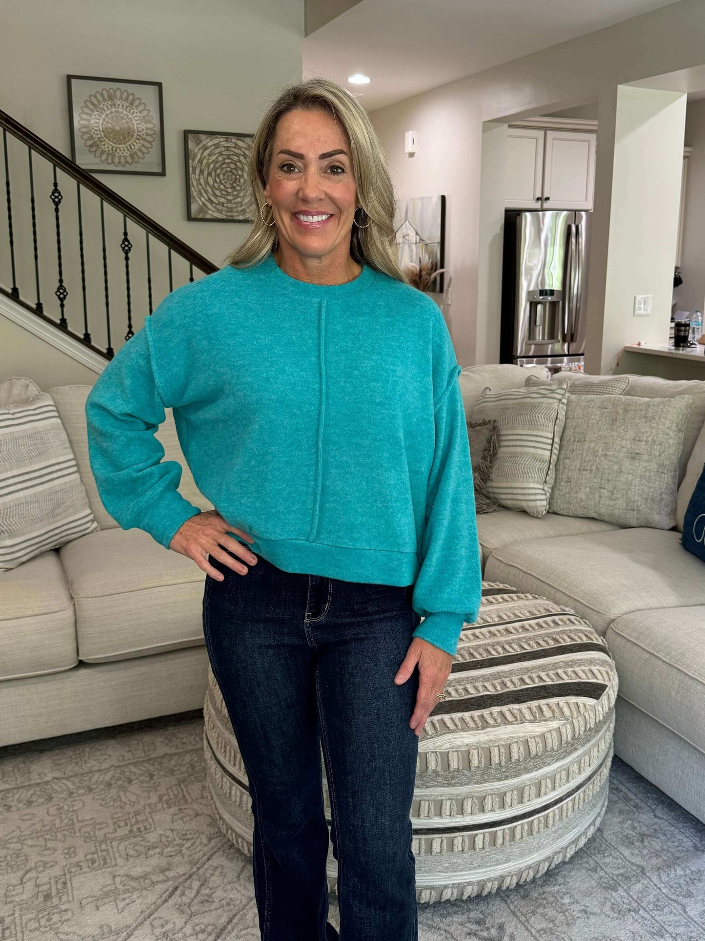 Cal Teal Sweater