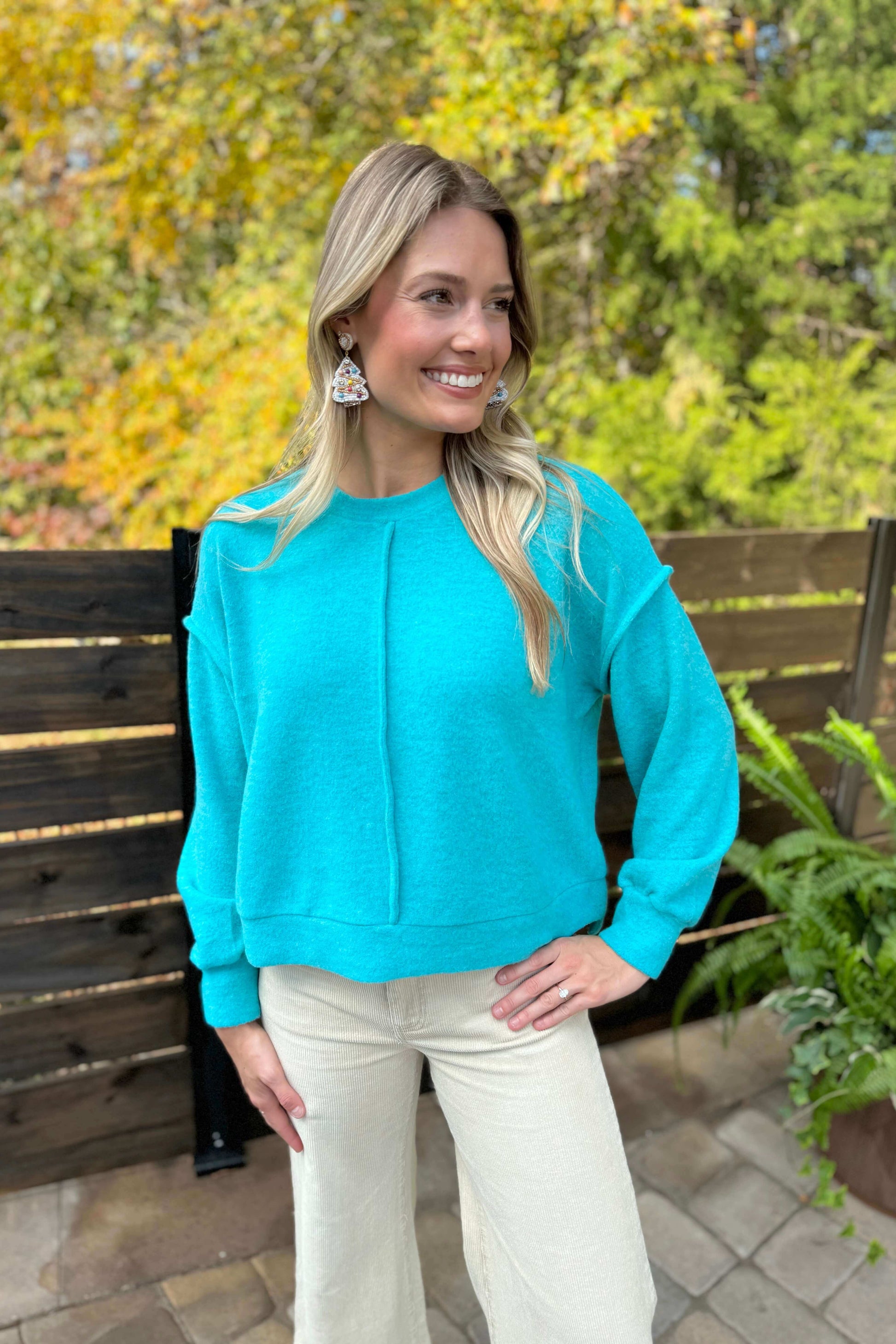 Cal Teal Sweater