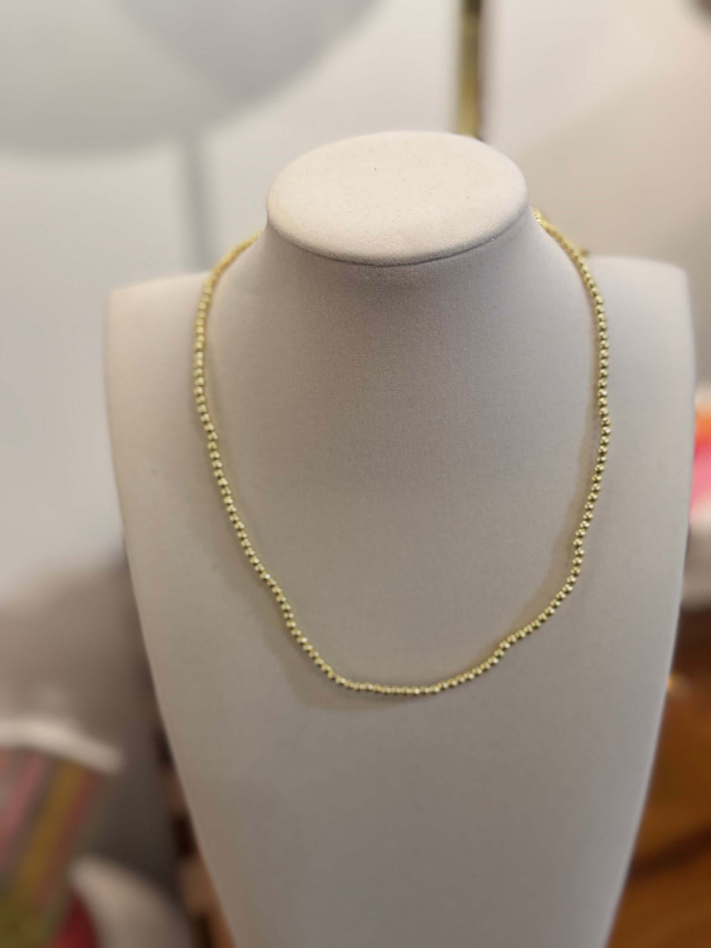 Stainless Steel Small Bead Necklace