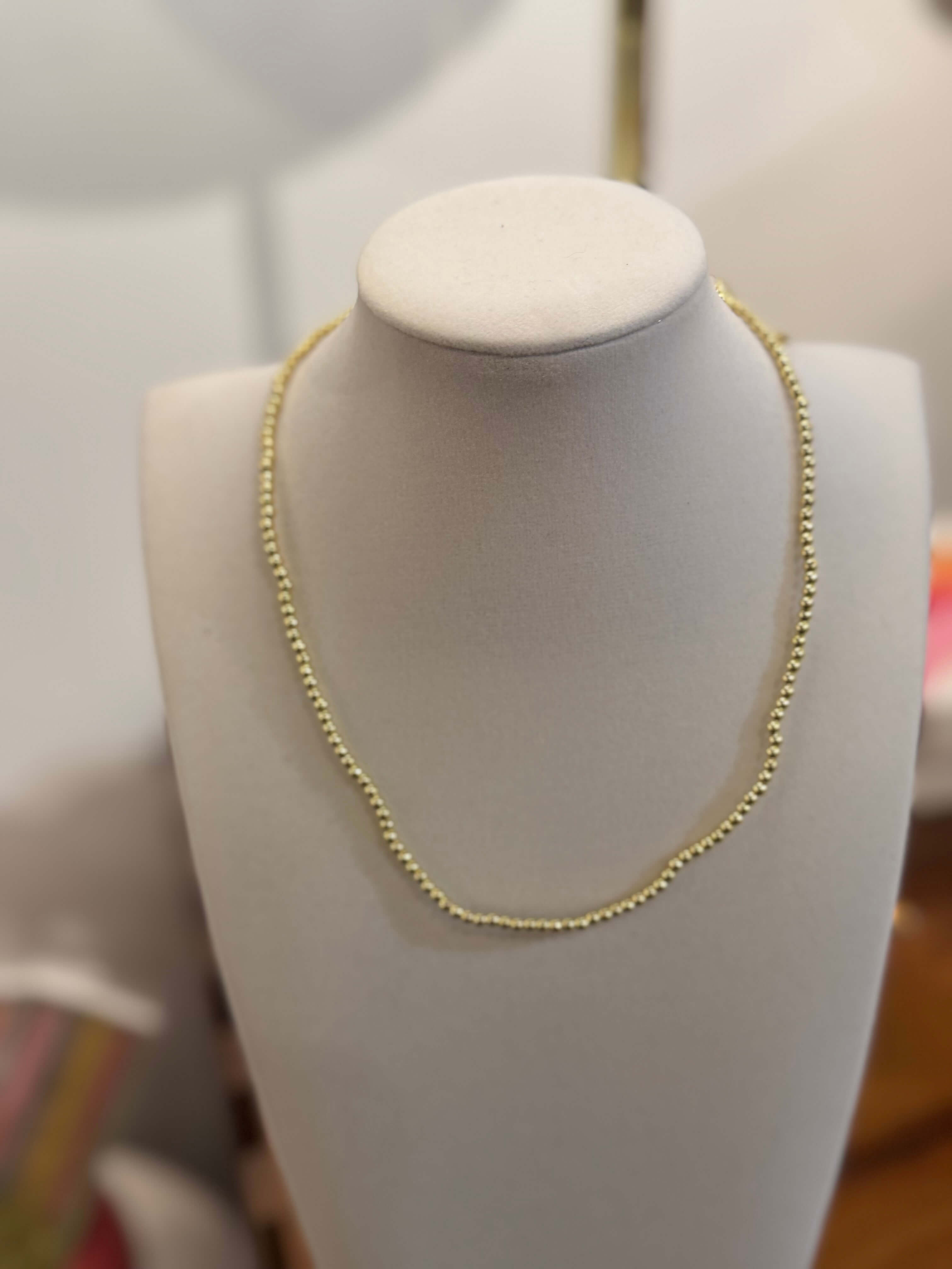 Stainless Steel Small Bead Necklace