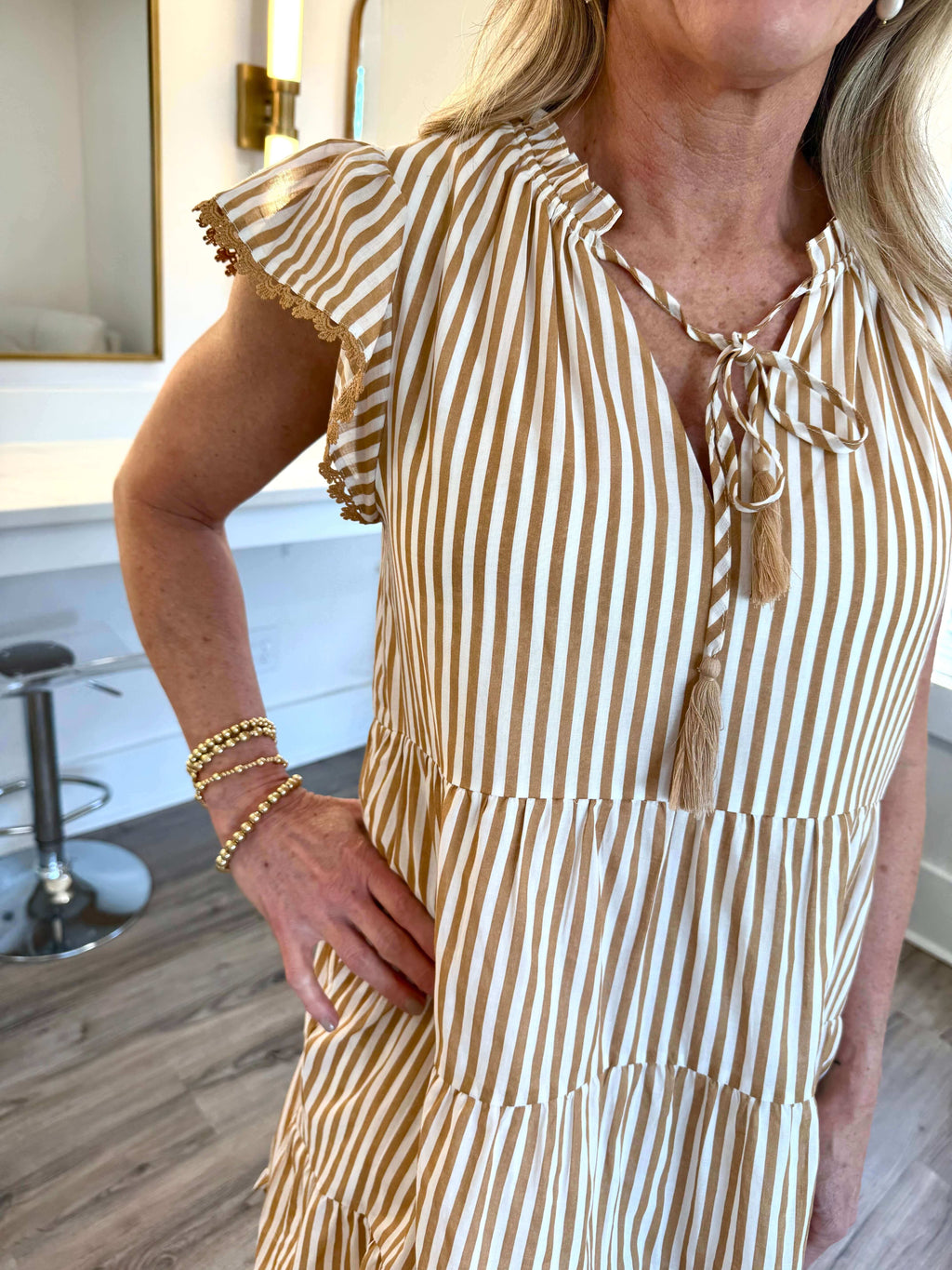 Tonya Stripe Shift Mini Dress