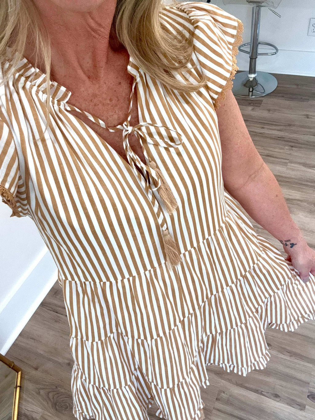 Tonya Stripe Shift Mini Dress