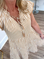 Tonya Stripe Shift Mini Dress