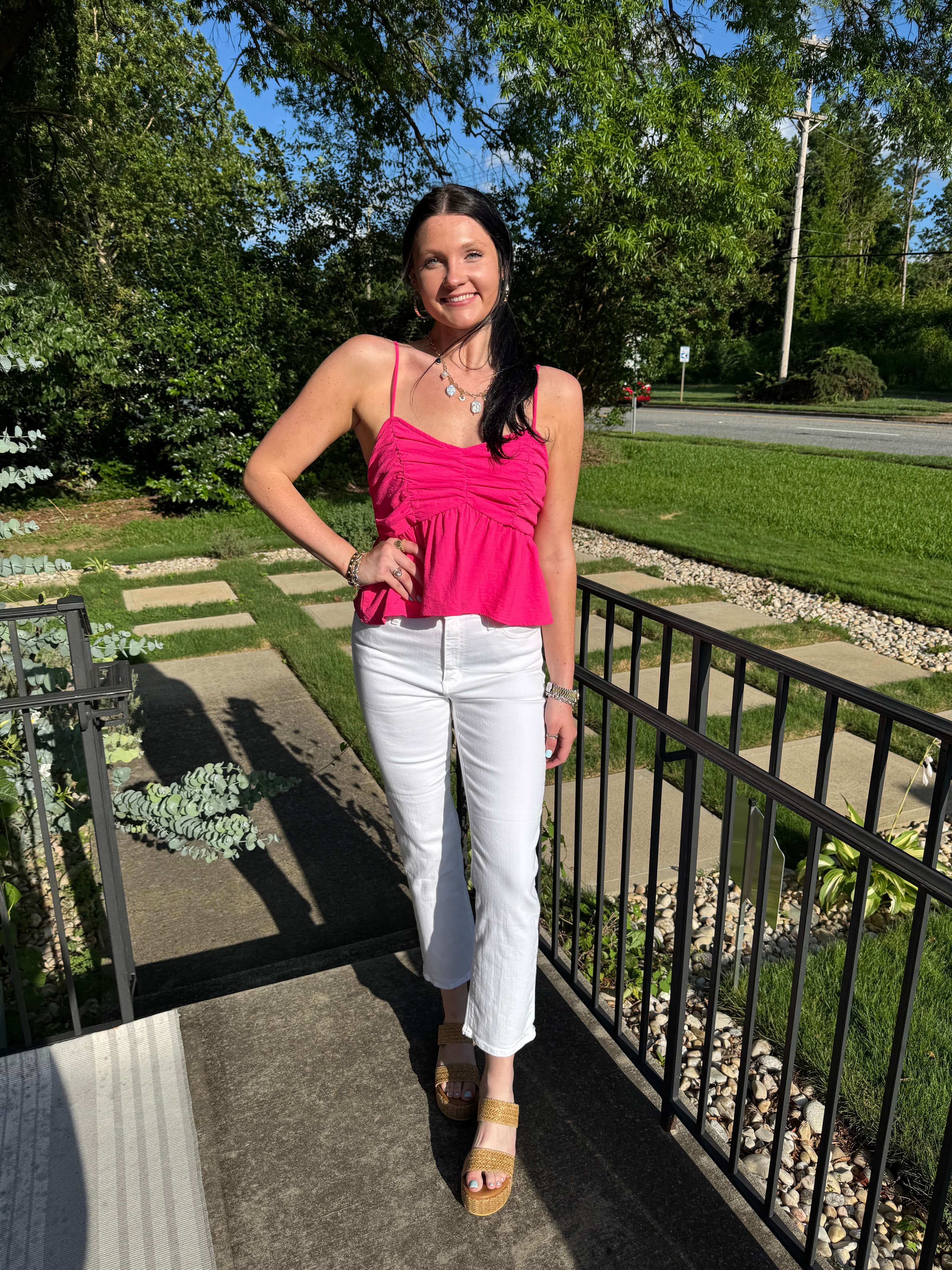 Lisa White Straight Leg Jeans