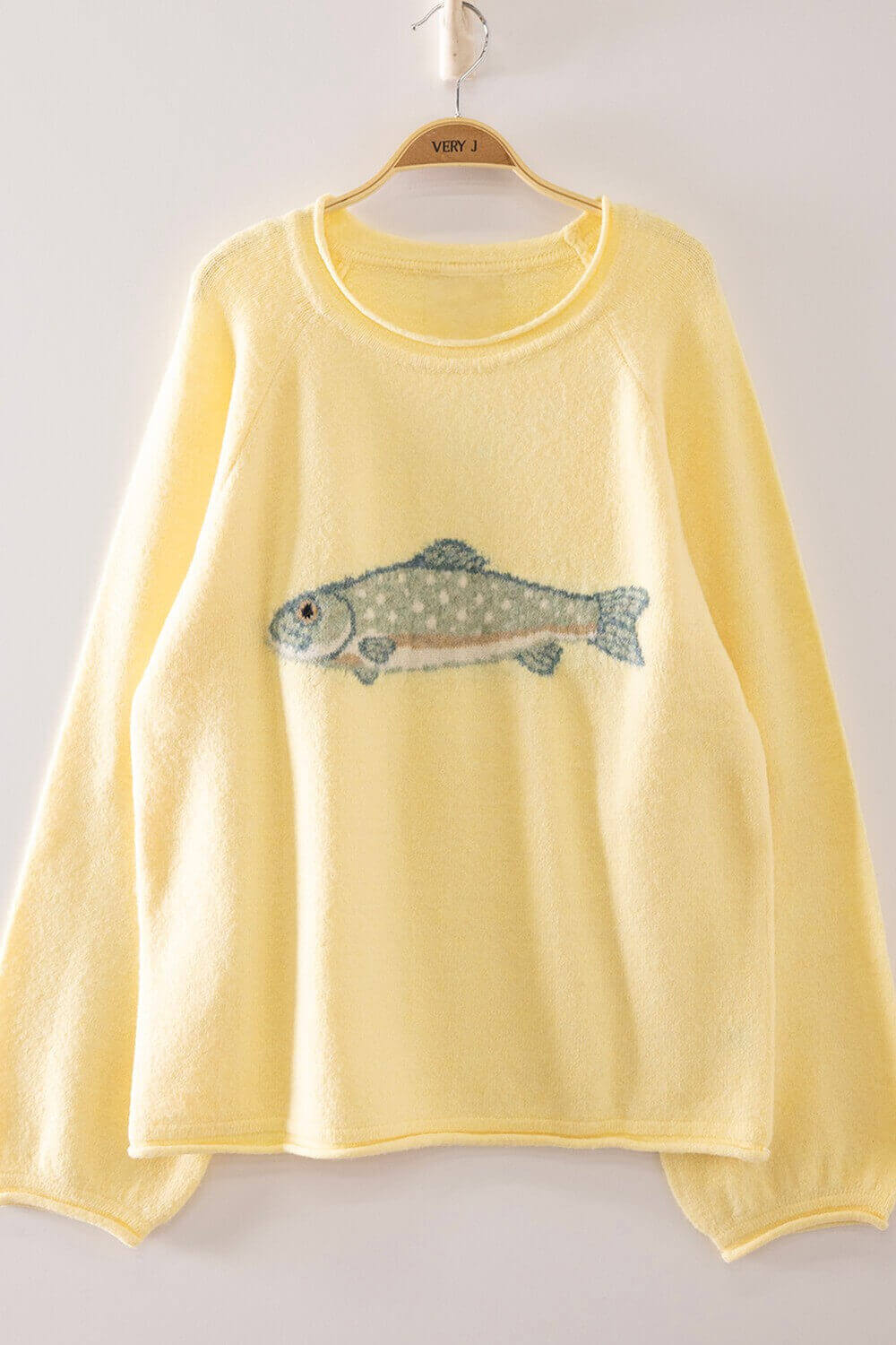 Brea Yellow Fish Sweater