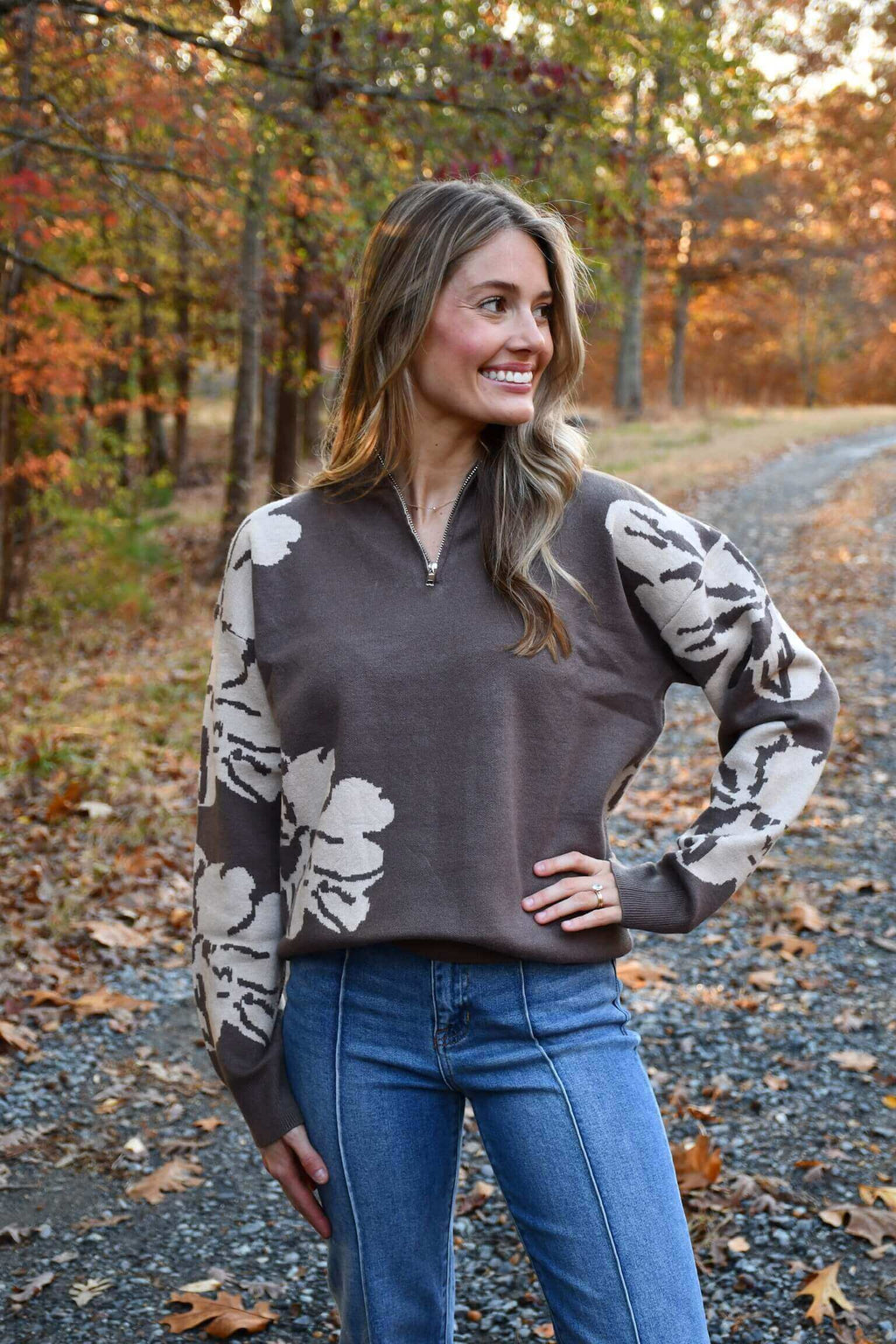 Marci Mocha Half Zip